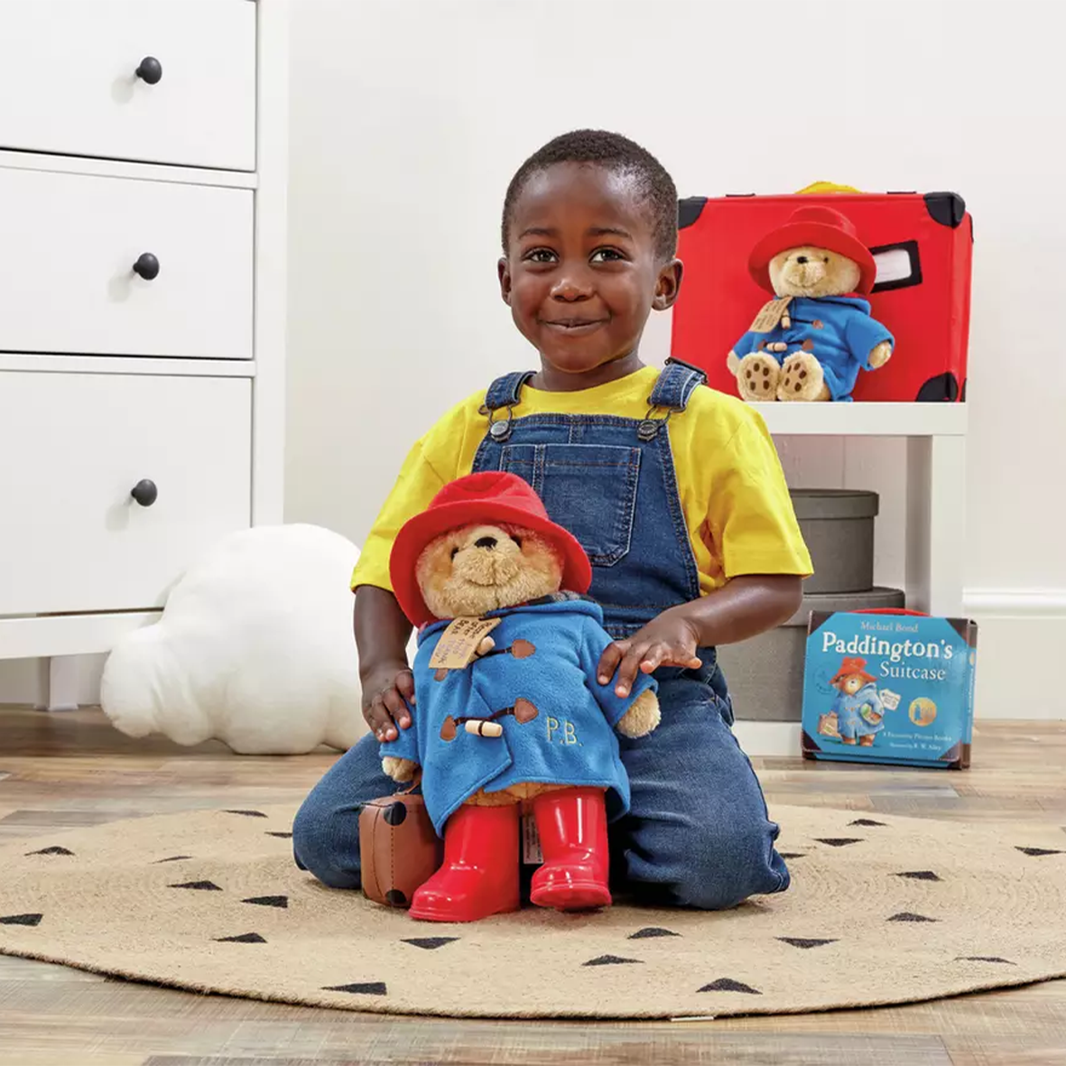 Paddington Large Classic Boots And Suitcase Plush Soft Toy Official 33cm