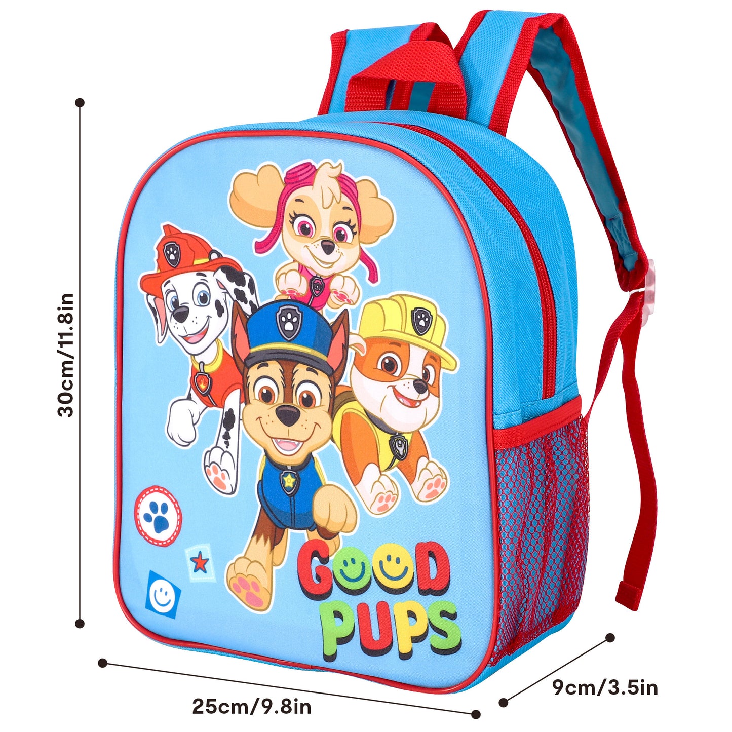 Paw Patrol Good Pups Style Backpack Kids Premium Standard Rucksack with Zip & Adjustable Straps