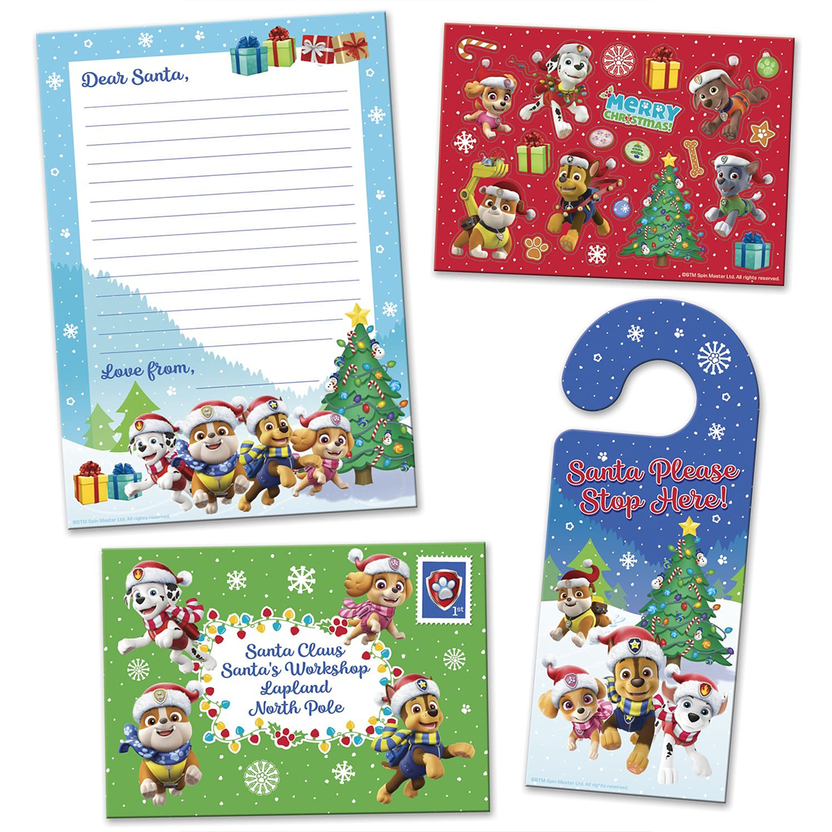 Paw Patrol Christmas Letter To Santa Pack