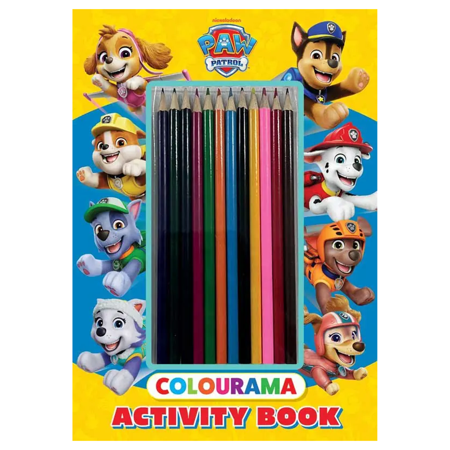 Paw Patrol Colourama Activity Book with 12 Colouring Pencils