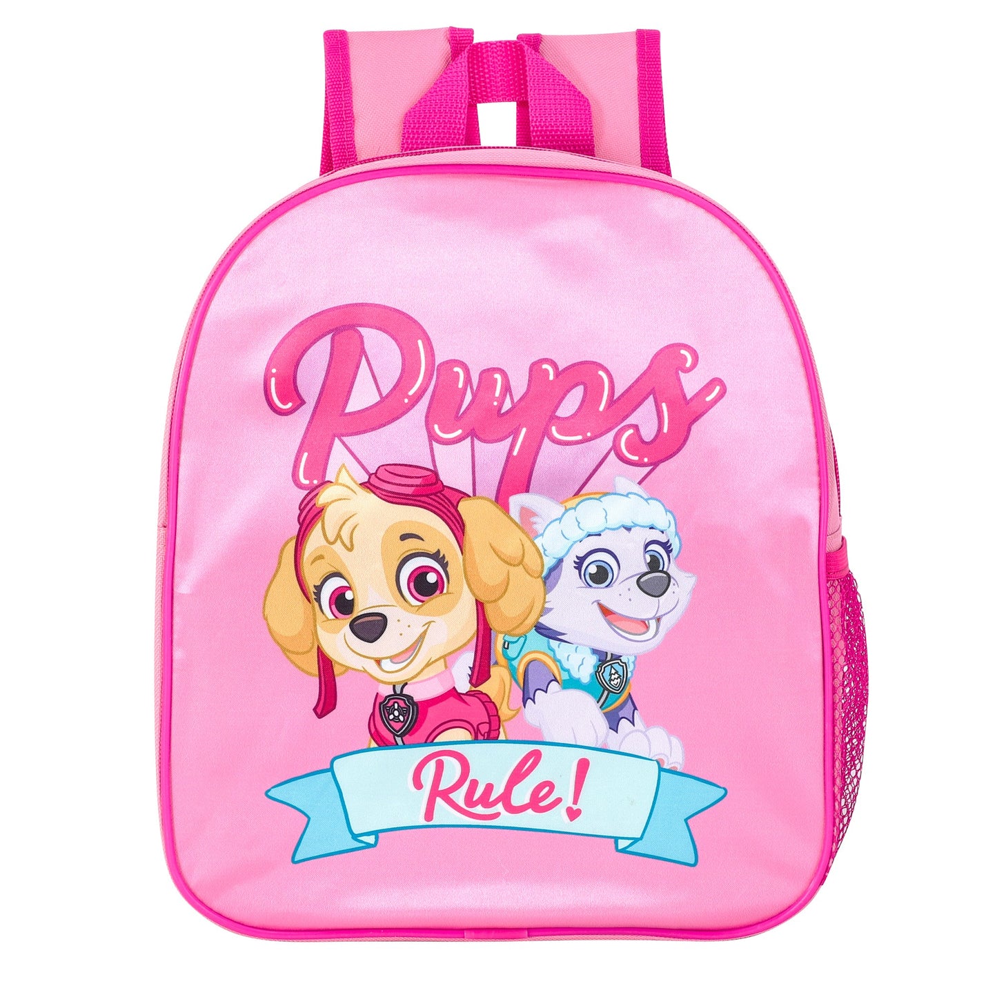 Paw Patrol Pink Pups Rule Style Backpack Kids Premium Standard Rucksack with Zip & Adjustable Straps
