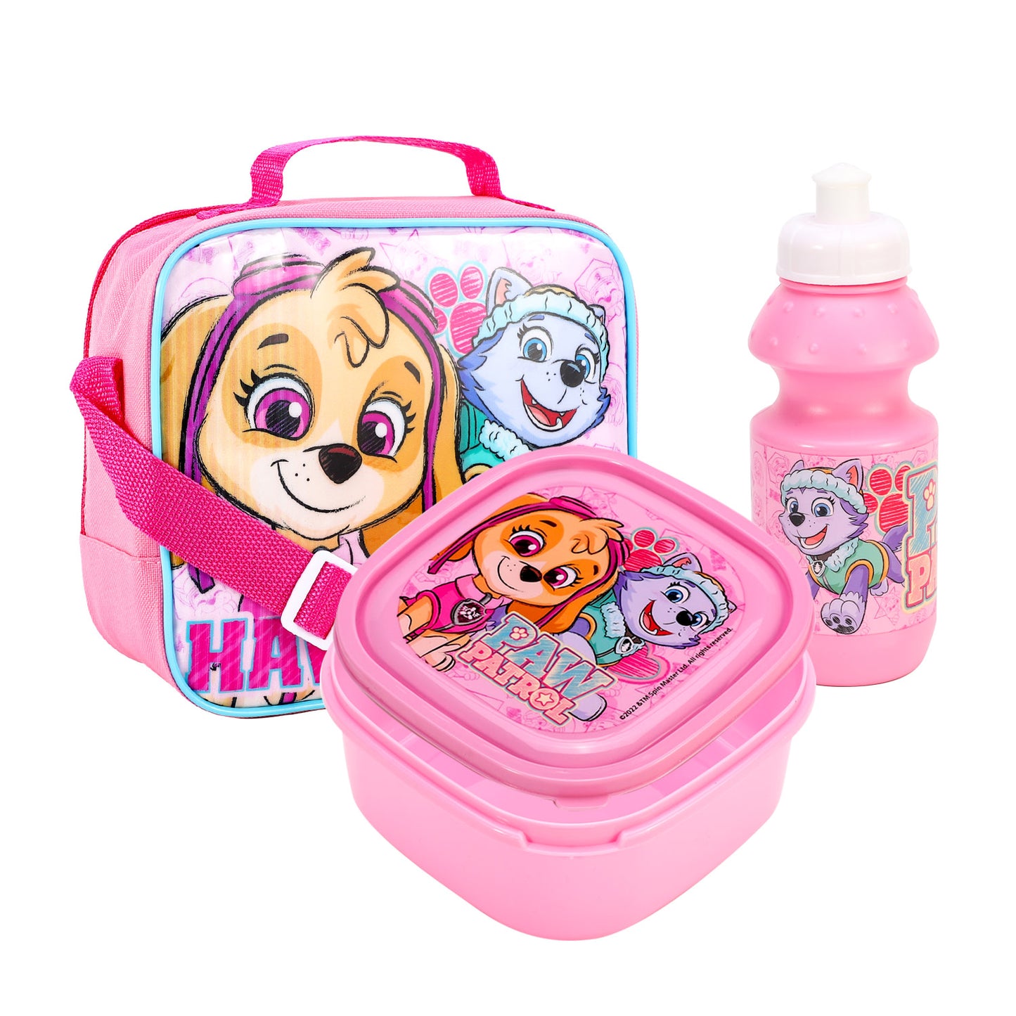 Paw Patrol Pink Skye 3 Piece Lunch Bag, Box & Bottle Set