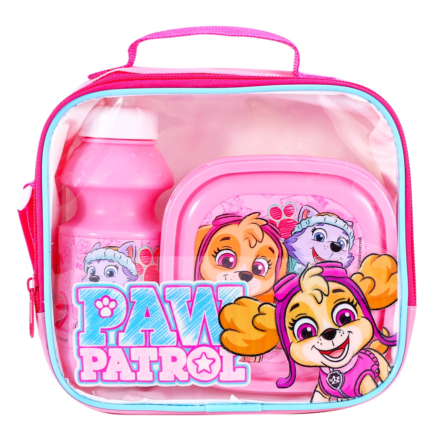 Paw Patrol Pink Skye 3 Piece Lunch Bag, Box & Bottle Set