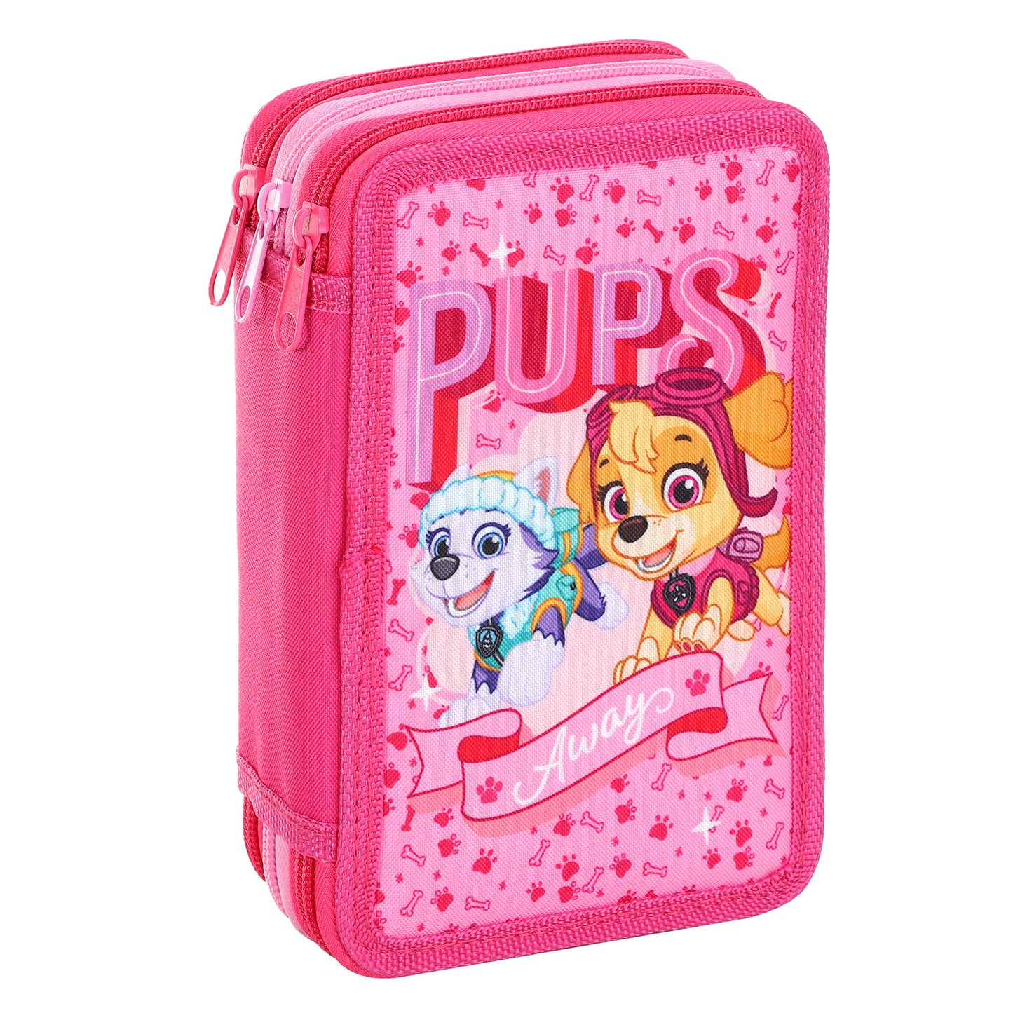 Paw Patrol Skye Style Jumbo Pencil Case & Stationery Set with 3 Zip Divider