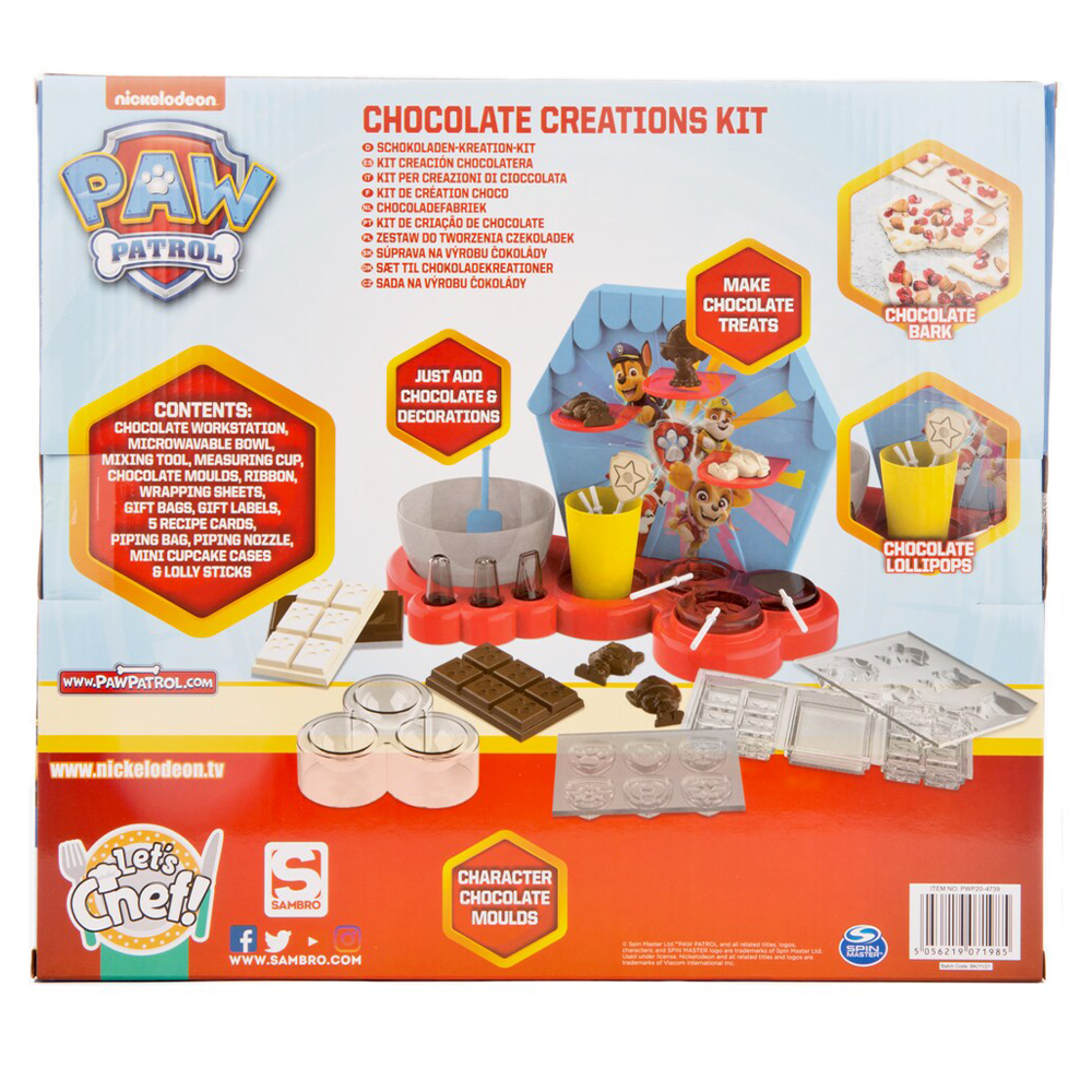 Paw Patrol Chocolate Creation Kit With Moulds and Lolly Sticks