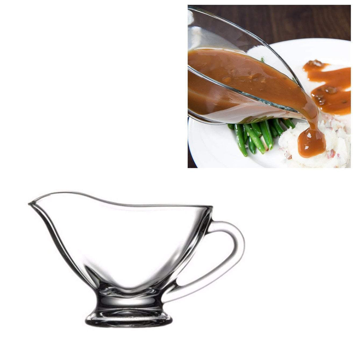 Pb Large Glass Sauce Gravy Boat 305Ml (Parcel Plus Rate)