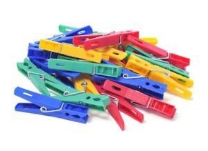 Plastic Clothes Pegs with Washing Clothes Line Rope Pack of 12 5419