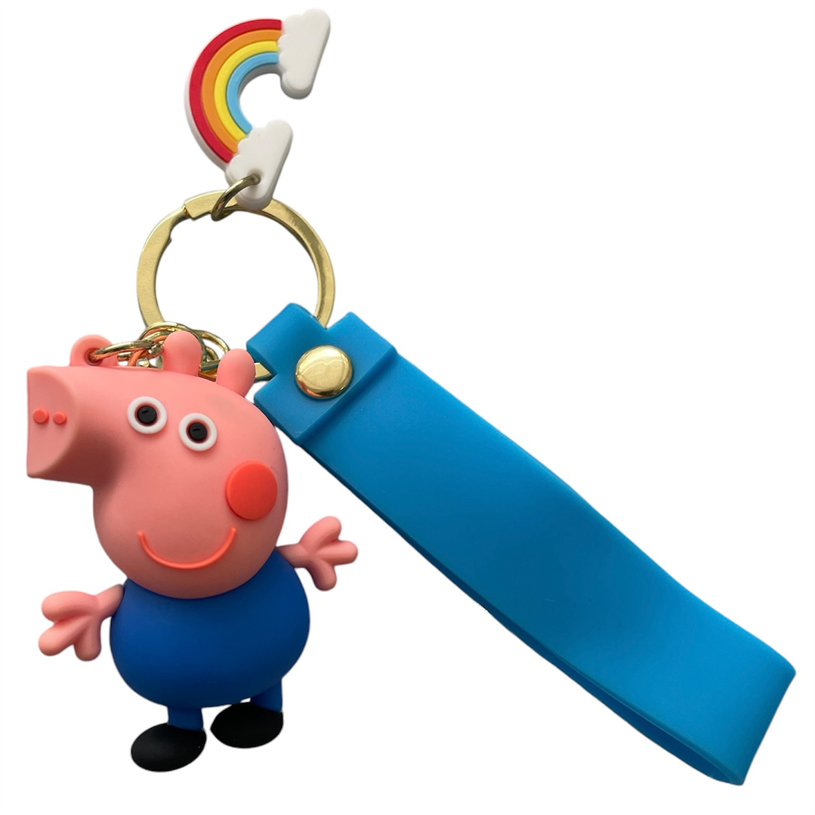 Peppa Pig 3D Silicone Keychain Keyring Pendant - George