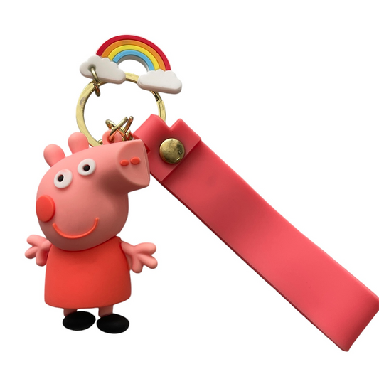 Peppa Pig 3D Silicone Keychain Keyring Pendant - Peppa