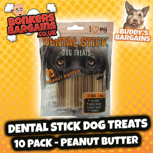 Pet Dog Treats Dental Sticks Peanut Butter 100g 77107 (Parcel Rate)