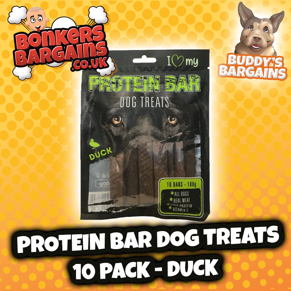 Pet Dog Treats Protein Bar Duck 10 Pack 76704 (Parcel Rate)