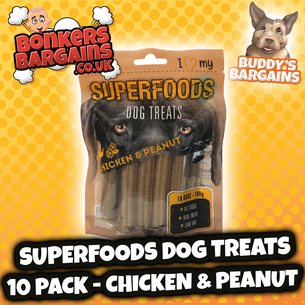 Pet Dog Treats Superfoods Chicken & Peanut 100g 77077 (Parcel Rate)