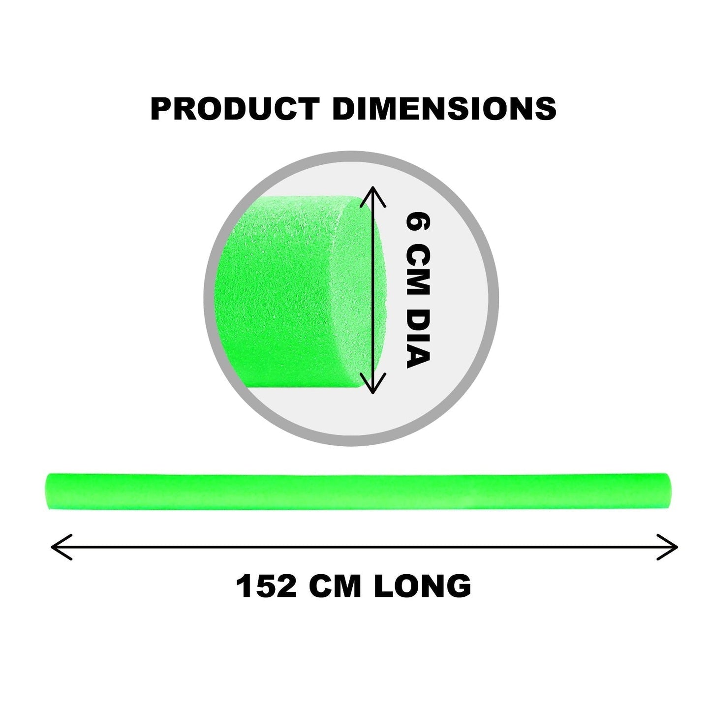 Swimming Pool Foam Noodle Tube 152cm Green 5004