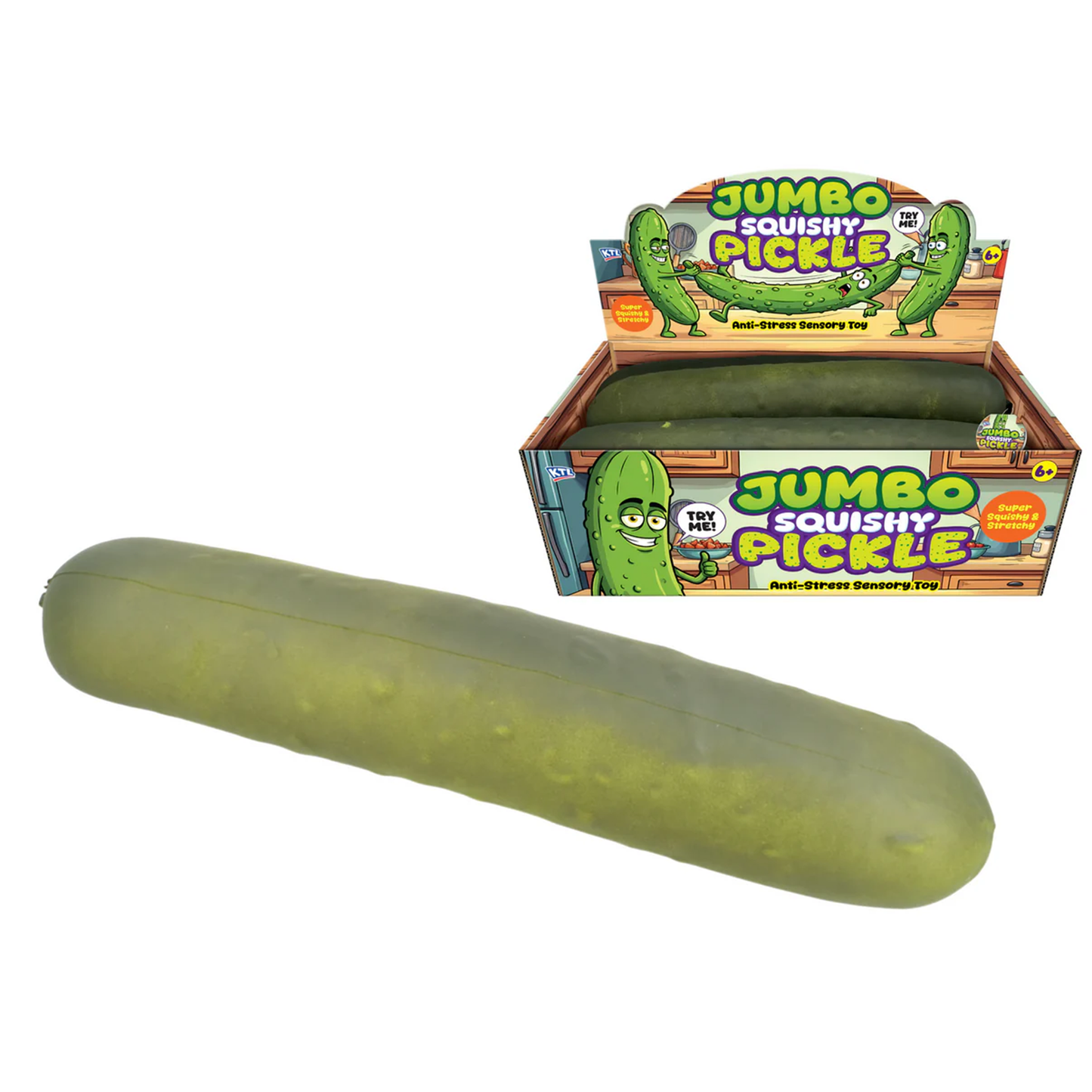 XXL Viral Jumbo Squishy Pickle - Giant Squish Sensory Fidget Toy - UK Certified