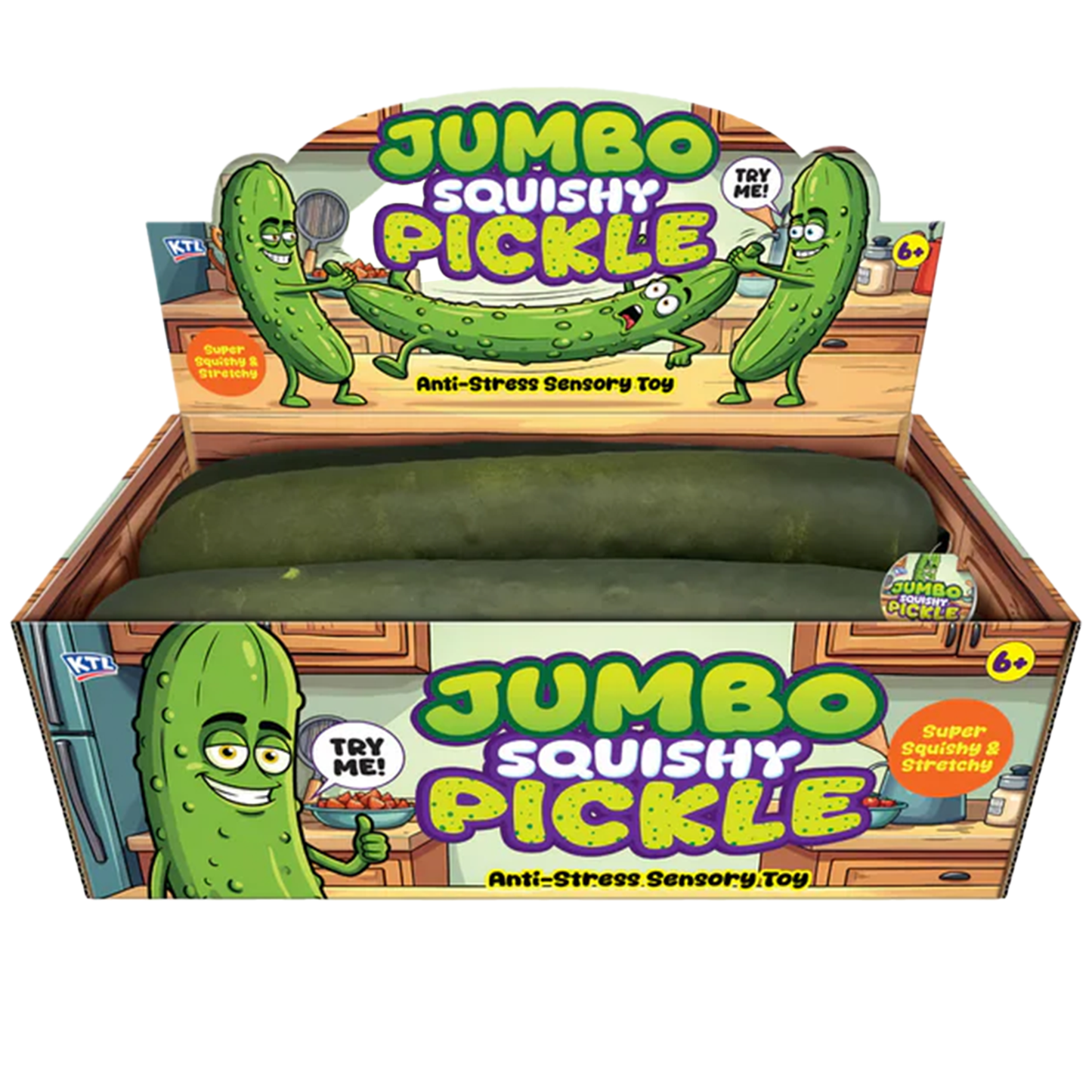 XXL Viral Jumbo Squishy Pickle - Giant Squish Sensory Fidget Toy - UK Certified