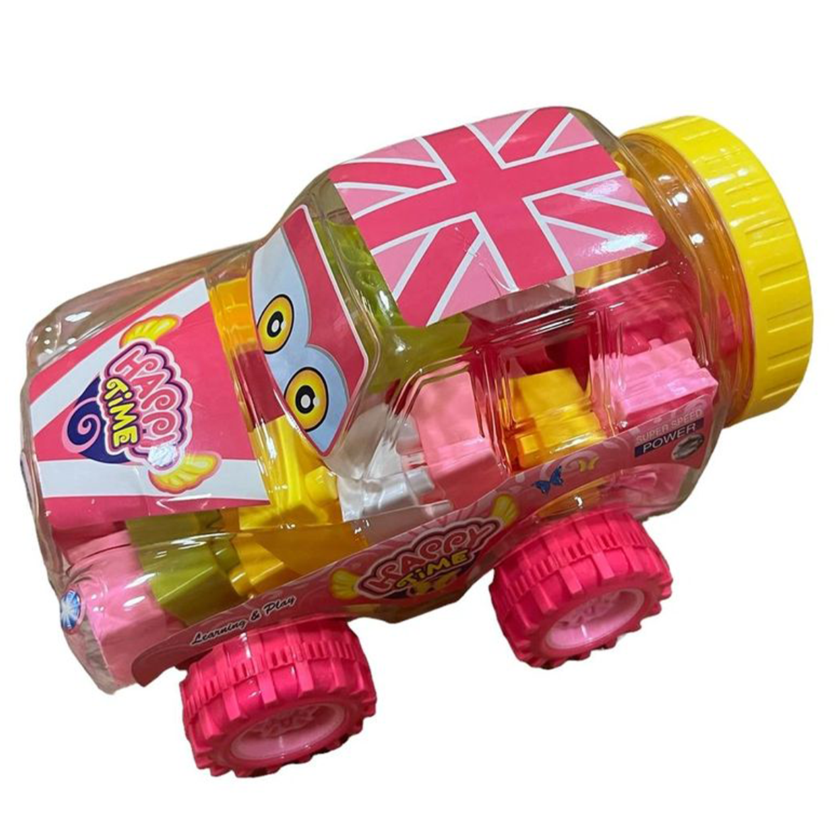 Building Blocks In Moving Car Container - Pink Edition