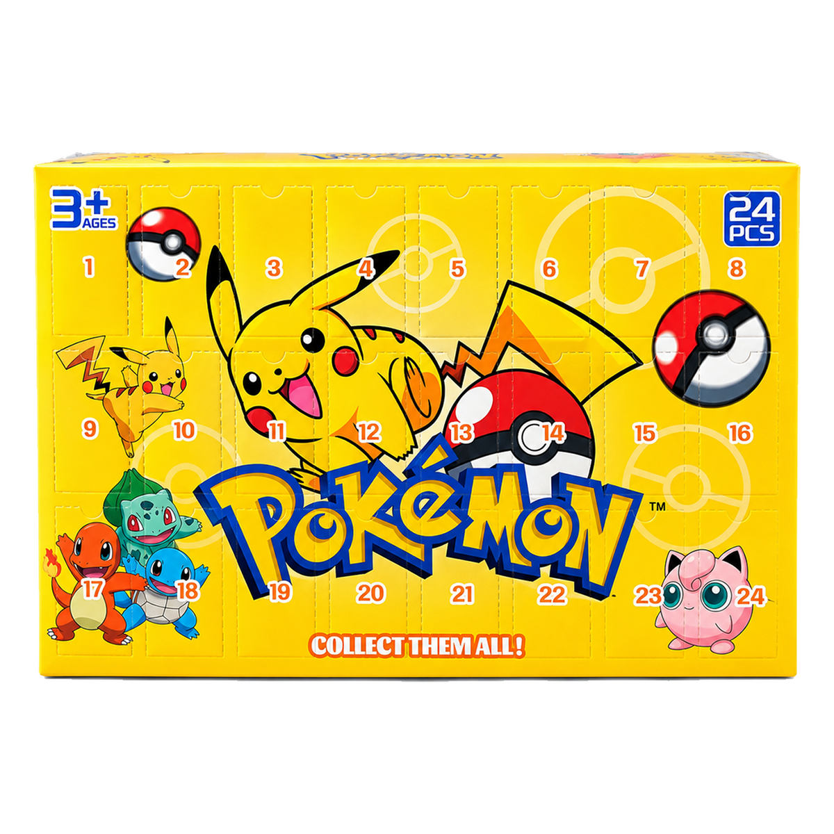 Pokemon Advent Calendar Reward Box includes 24 Toy 3D Character Figures