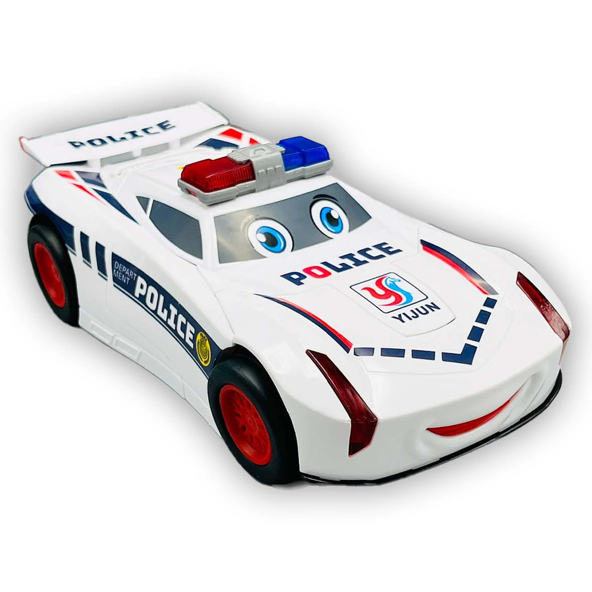 Transforming Autobots Toy Police Car Spinning with Sound & Lights