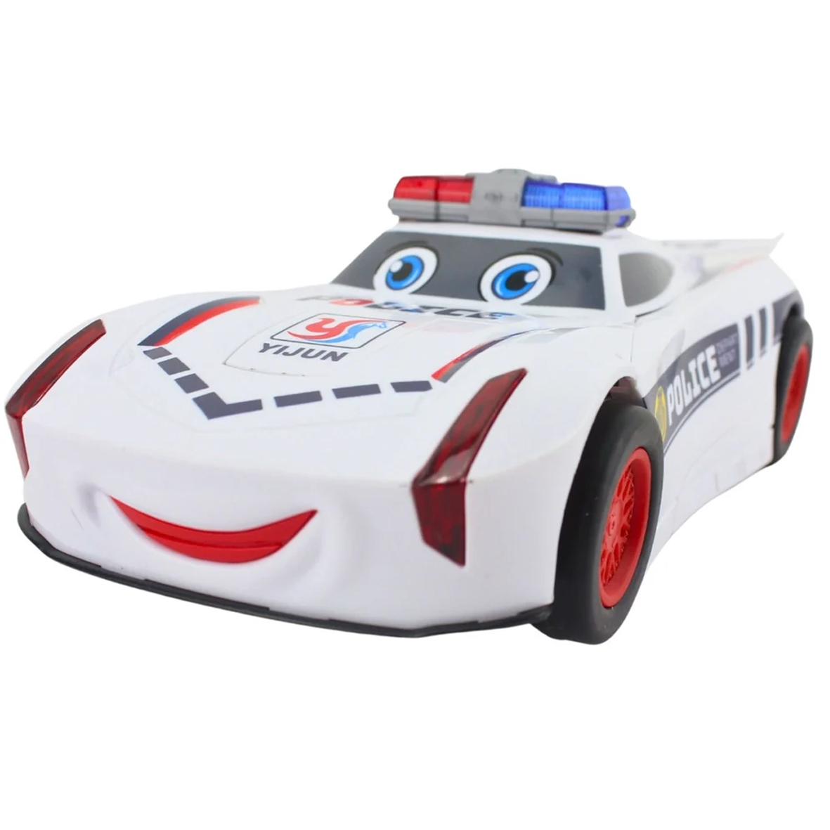 Transforming Autobots Toy Police Car Spinning with Sound & Lights