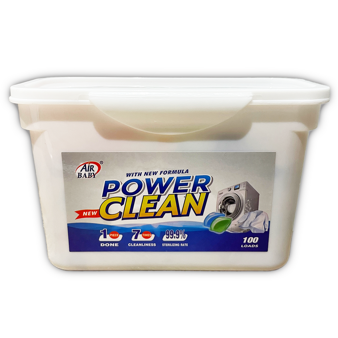 100 Laundry Detergent Pods - Power Clean New Formula
