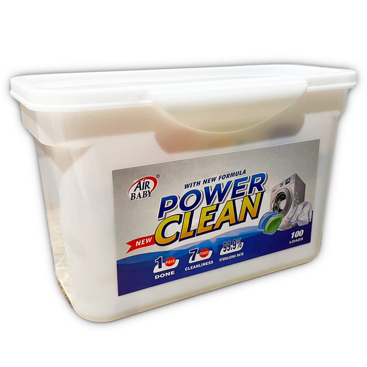 100 Laundry Detergent Pods - Power Clean New Formula