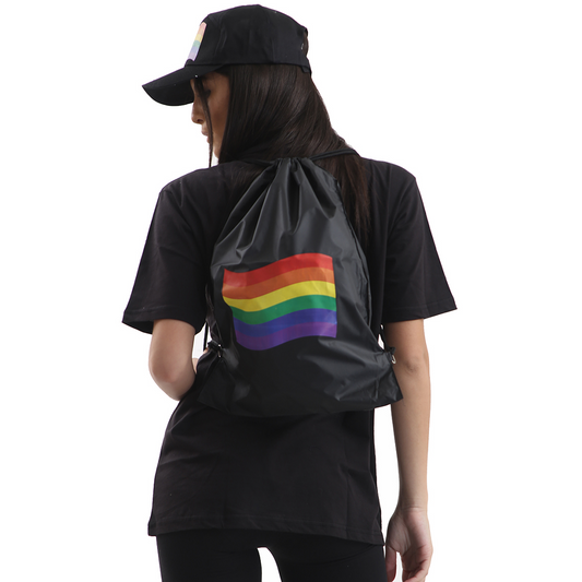 Pride Rainbow Flag Drawstring Bag