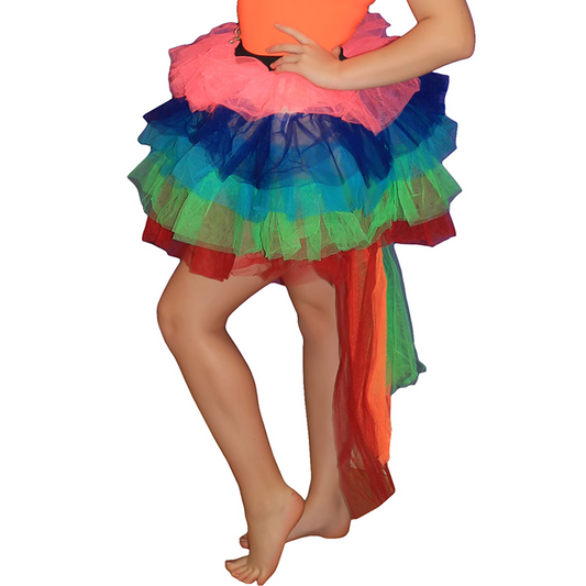 Long Tail Rainbow Tutu Skirt