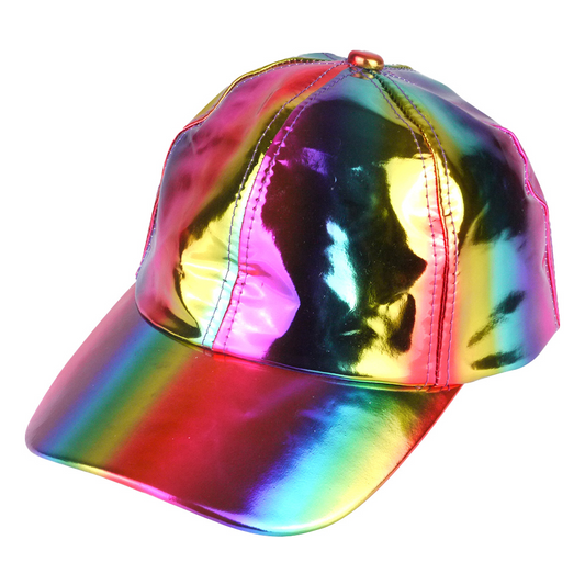 Pride Rainbow 80's Fancy Dress Shiny Cap