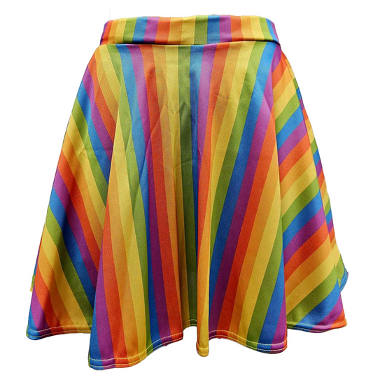 Pride Rainbow Skater Skirt Festival Party Fancy Dress