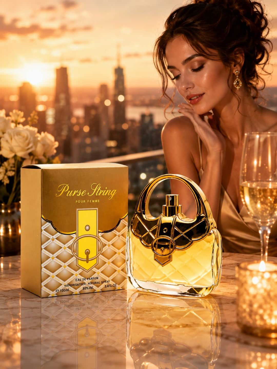 PURSE STRING Inspired by No. 5 - Women’s Eau de Parfum Spray 100ml - Saffron London