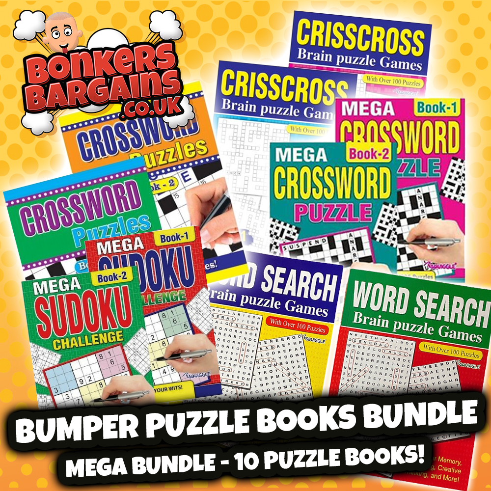 Puzzle Book Bundle - Mega Bundle 10 Puzzle Books