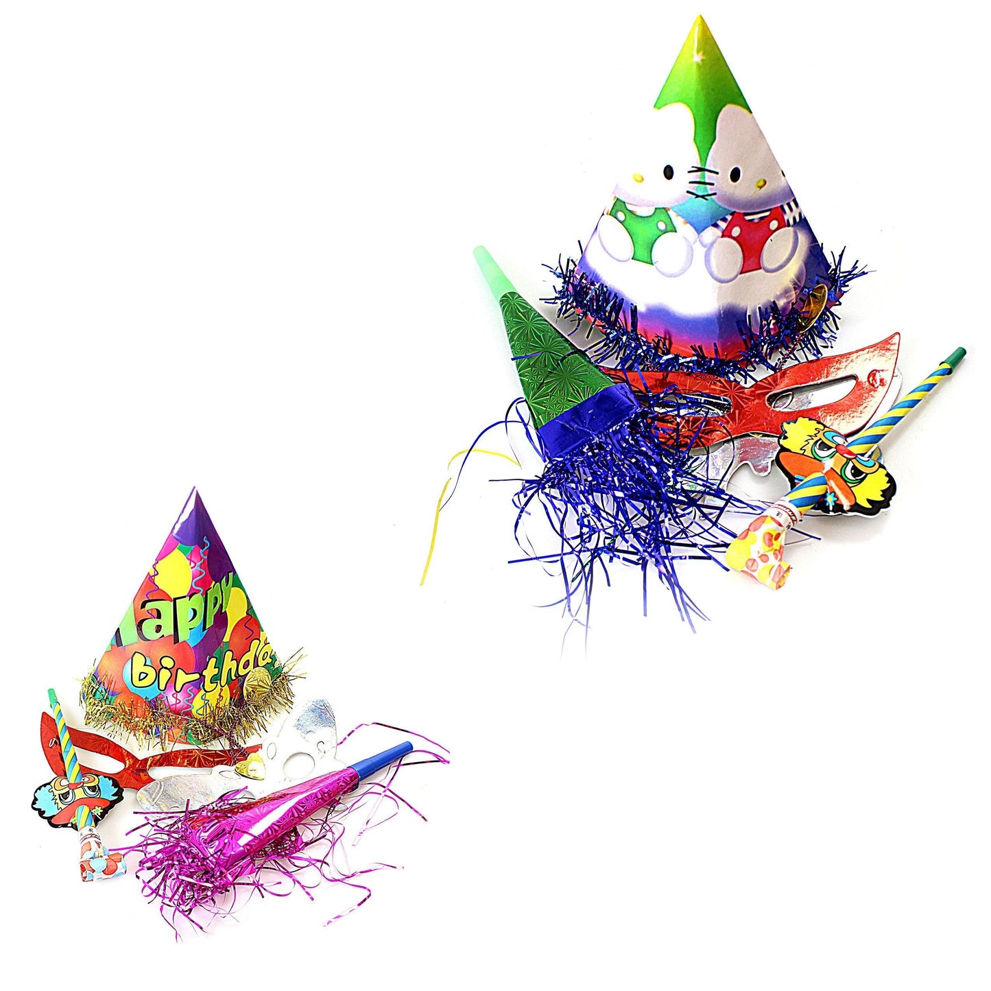 Paper Birthday Party Hat Set Assorted Designs 1253
