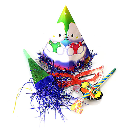 Paper Birthday Party Hat Set Assorted Designs 1253