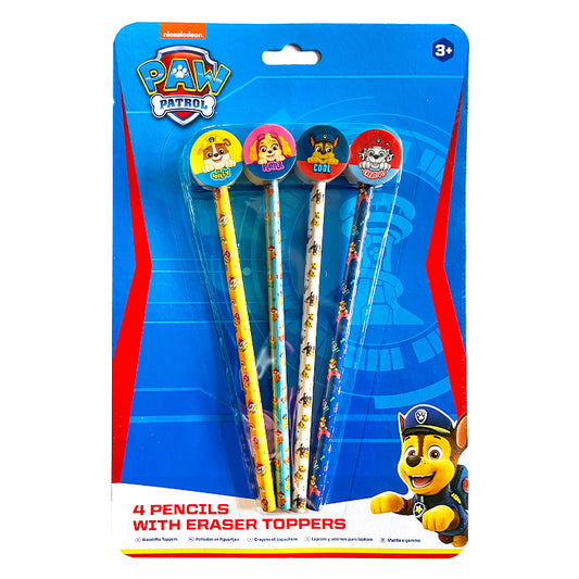 Paw Patrol Novelty Pencil Topper x 4
