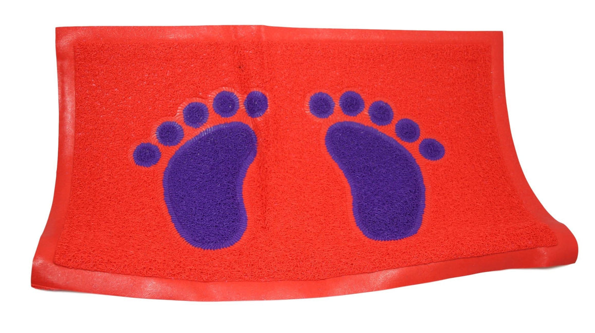 Waterproof Mat Suitable For Bathroom Kitchen Red And Purple