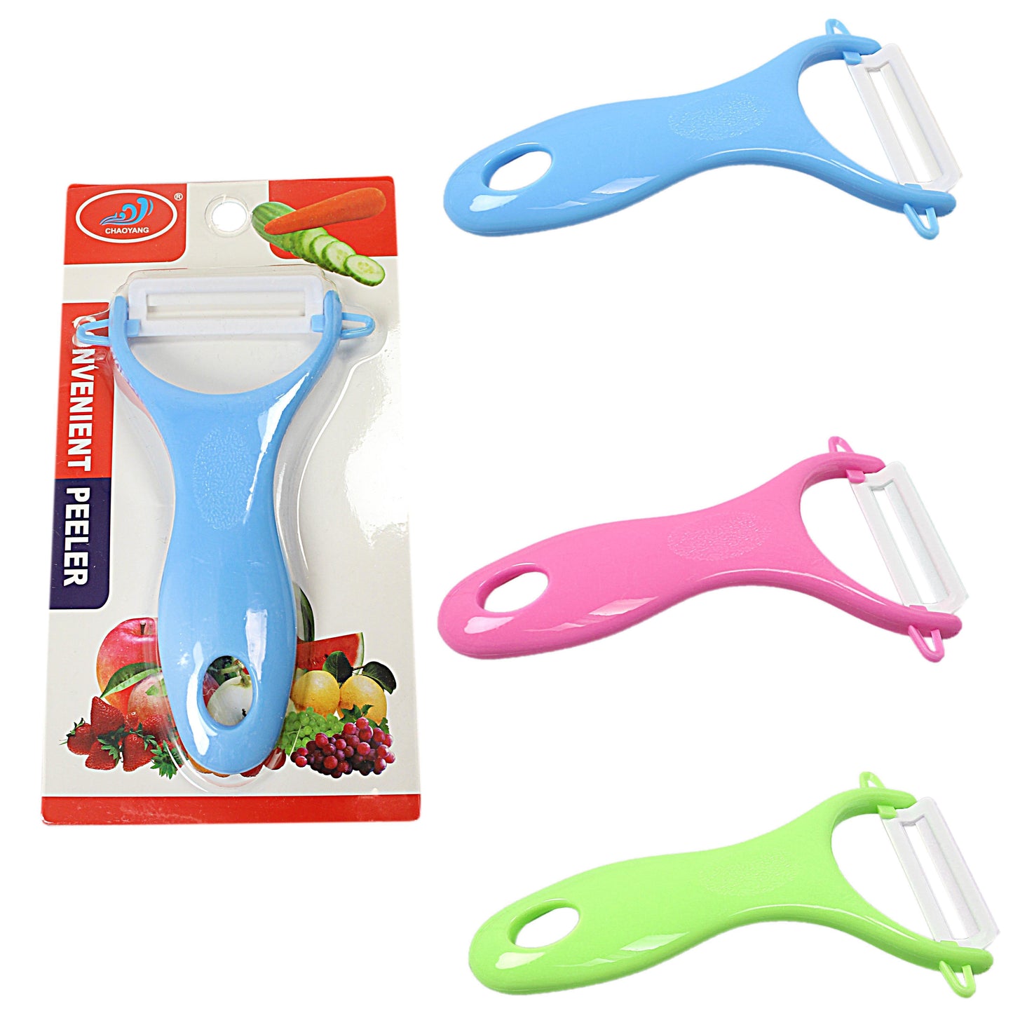Plastic Fruit Vegetable Peeler Assorted Colours 1963