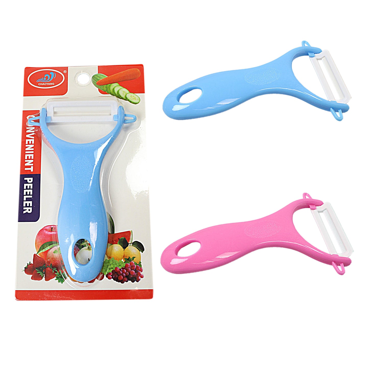 Plastic Fruit Vegetable Peeler Assorted Colours 1963