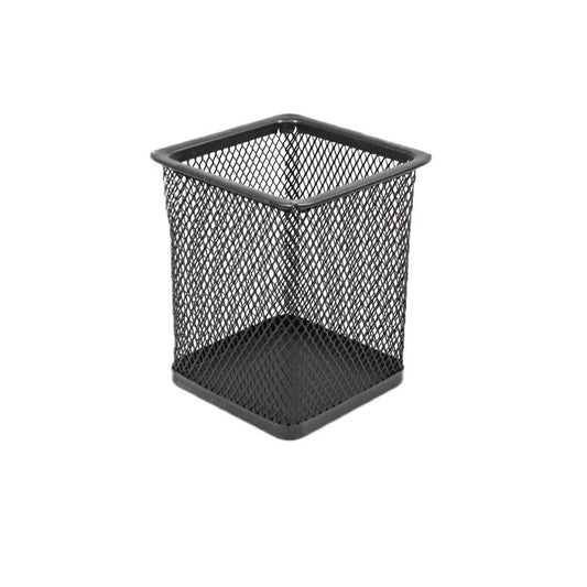 Mesh Pencil Stationery Holder Office Home Supplies Mesh Desk Stationery Holder Black / Silver 0016