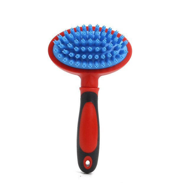 Pet Bath Massage Brush Blue Bristles Plastic 17 cm Assorted Colours 6726