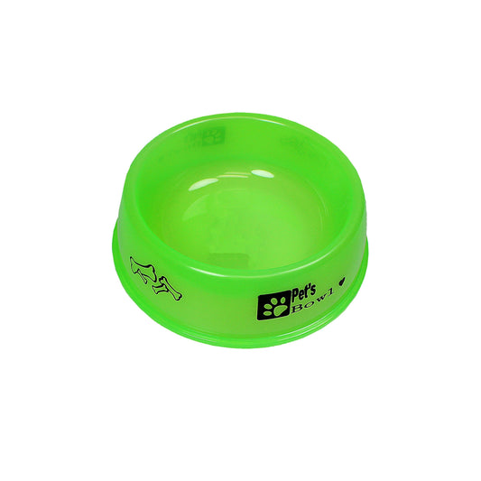 Pet Dog Cat Plastic Feeding Bowl 16cm Assorted Colours 4202