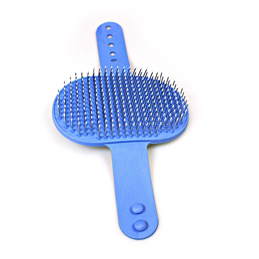 Silicone Dog Brush Metal Bristles With Hand Wrap Assorted Colours 4985
