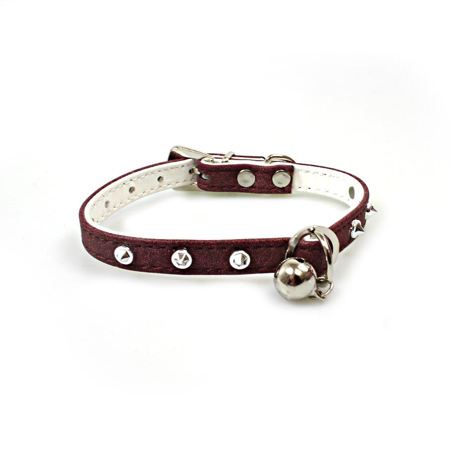 Pet Dog Puppy Cat Collar With Bell Assorted Colours