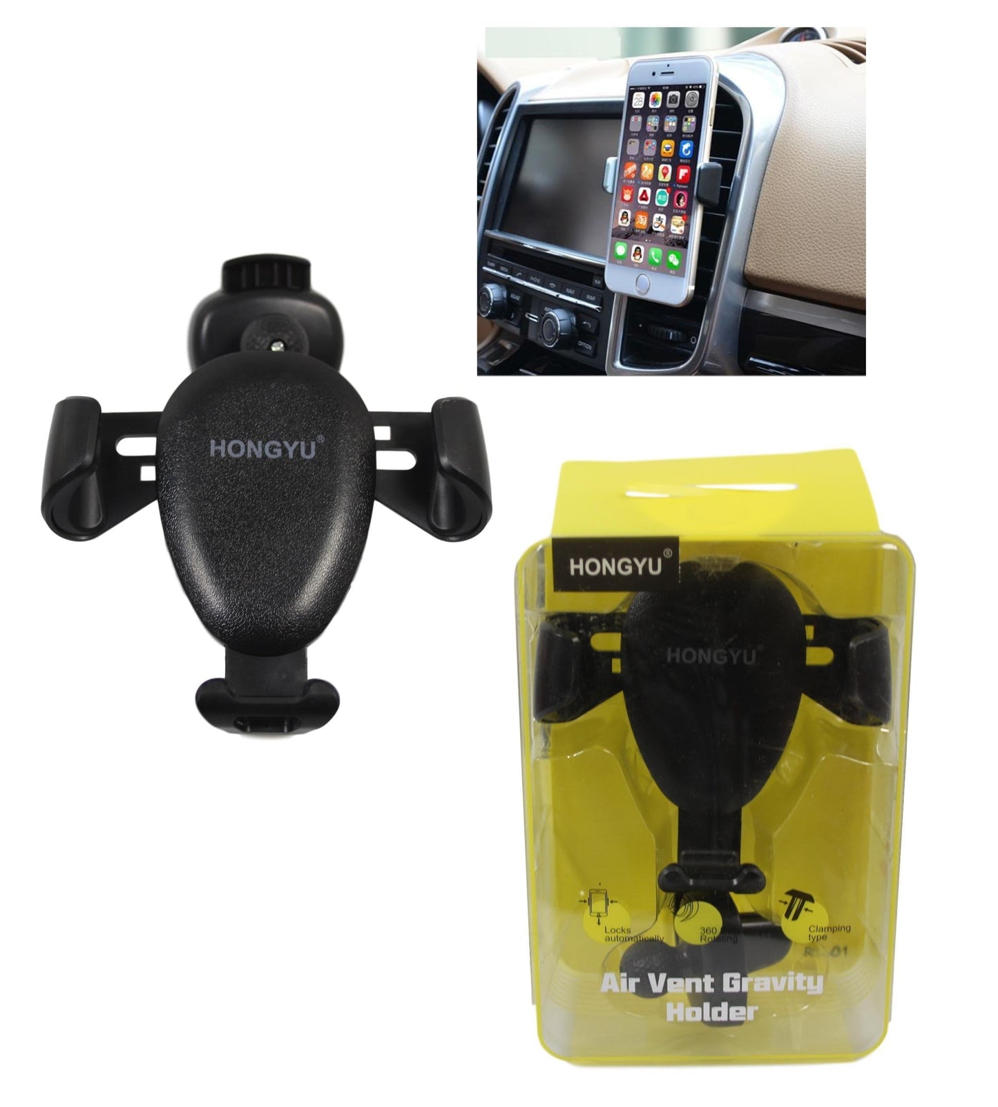 Car Air Vent Phone Holder Gravity Holder Suitable For All Car Vents 10cm 5518