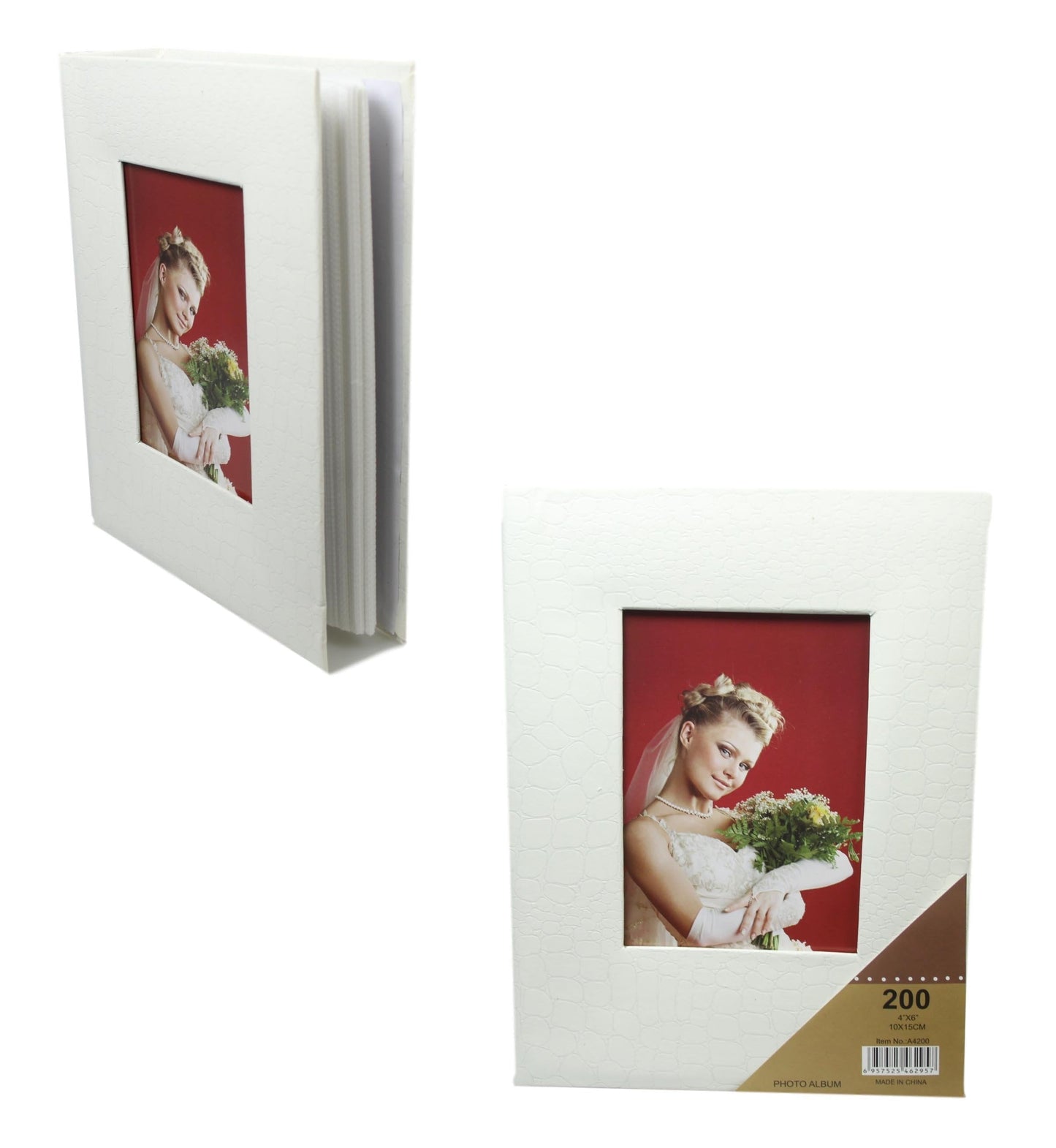 Memorial Wedding Off White 200 Page Photo Album Wedding Album 4 x 6'' 5527