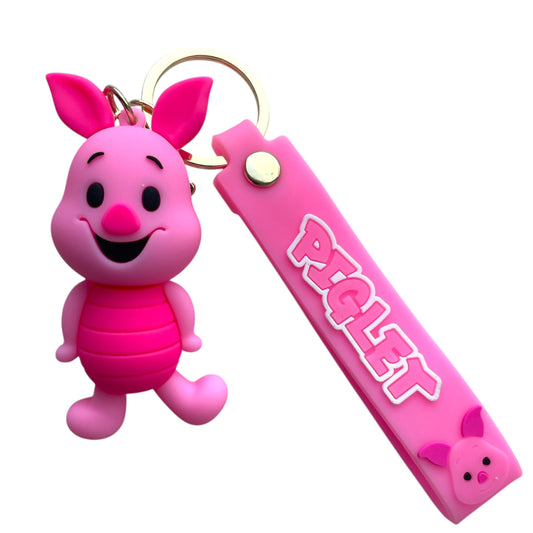 Piglet Style 3D Silicone Keychain Keyring Pendant