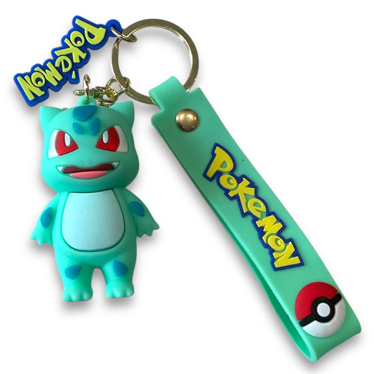 Pokemon Style Bulbasaur 3D Silicone Keychain Keyring Pendant