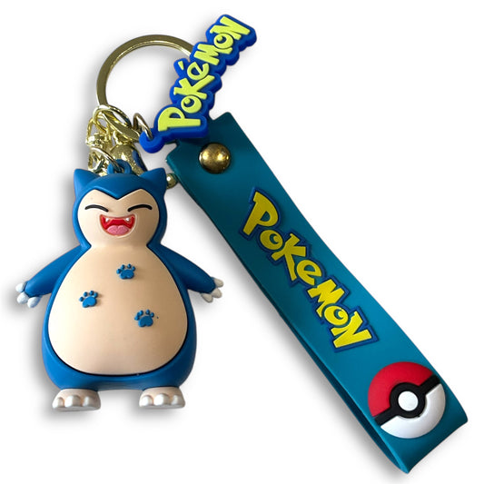 Pokemon Style Snorlax 3D Silicone Keychain Keyring Pendant