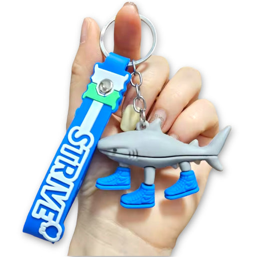 Italian BrainRot 3D Silicone Keychain Keyring Pendant - Tralalero Tralala