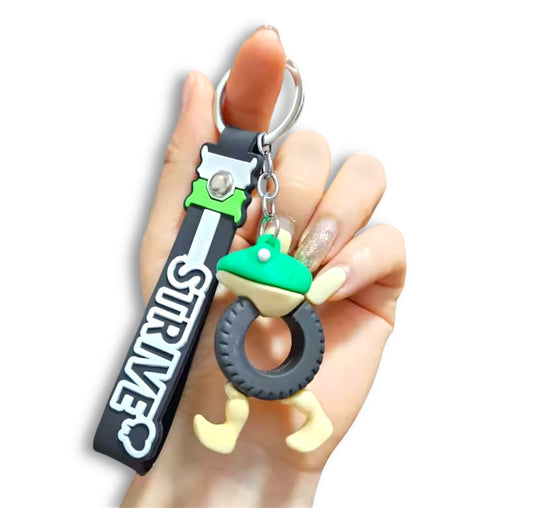 Italian BrainRot 3D Silicone Keychain Keyring Pendant - Boneca Ambalabu