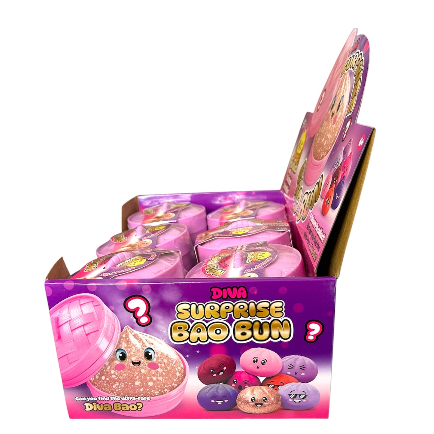 LIMITED EDITION PINK Diva Surprise Squishy Dumpling Bao Bun - UK Certified
